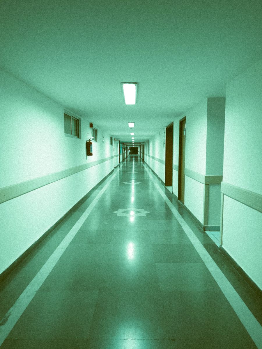 A bright modern clinic corridor